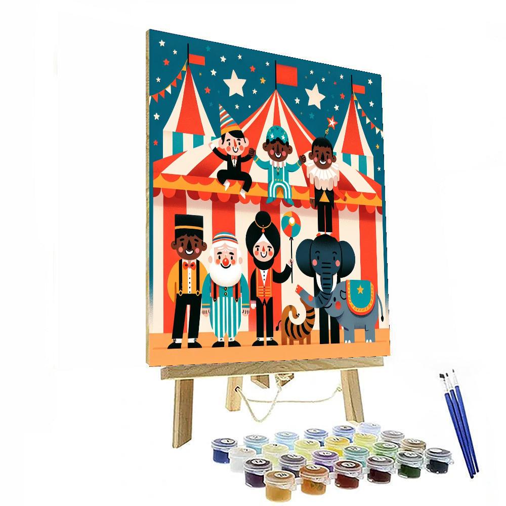 Circus Stars And Stripes Numbered Painting Kits
