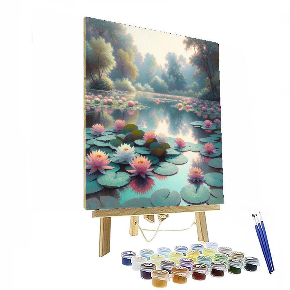 Dreamlike Water Lily Pond Paint By Color