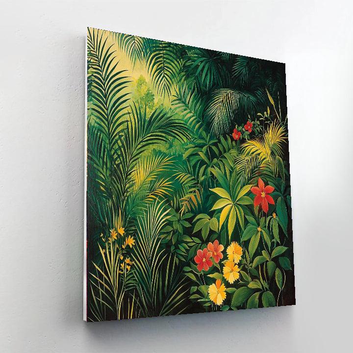 Henri Rousseau Inspired Botanical Dreamscape  Paint By Number