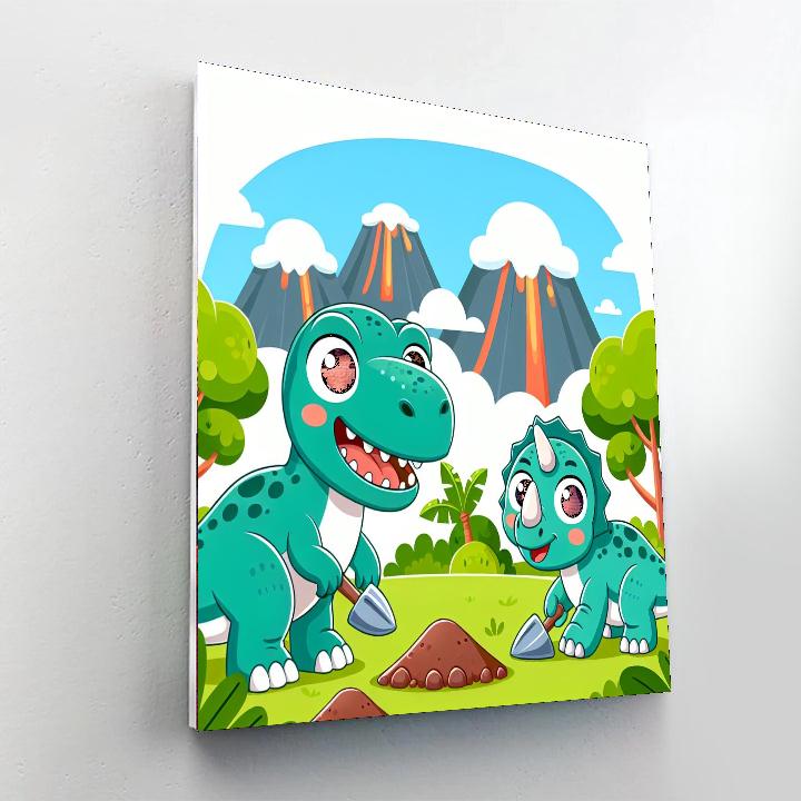 Dino Rescue Team Paint By Numbers Art