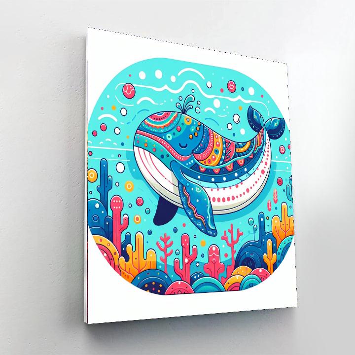 Colorful Whale Numbered Painting Kits