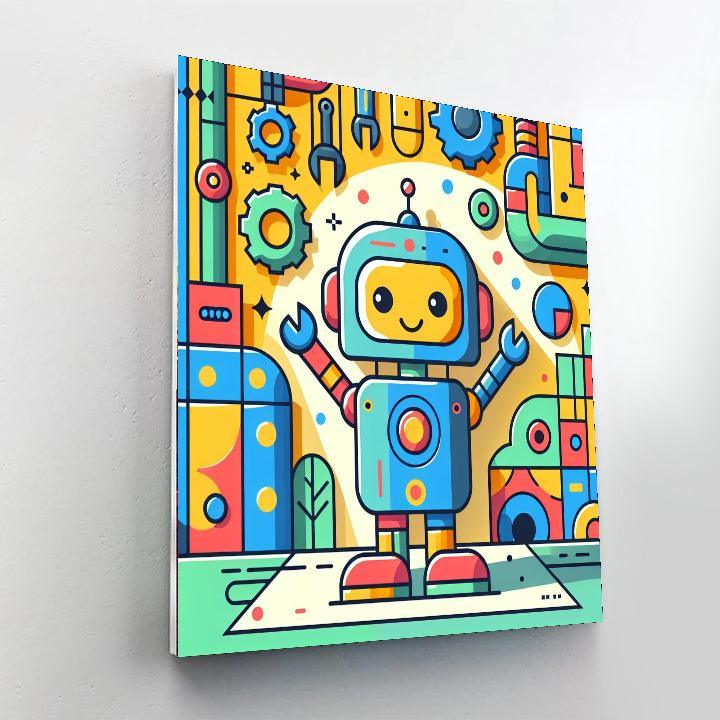 Robotic Fun Factory Paint By Numbers Art