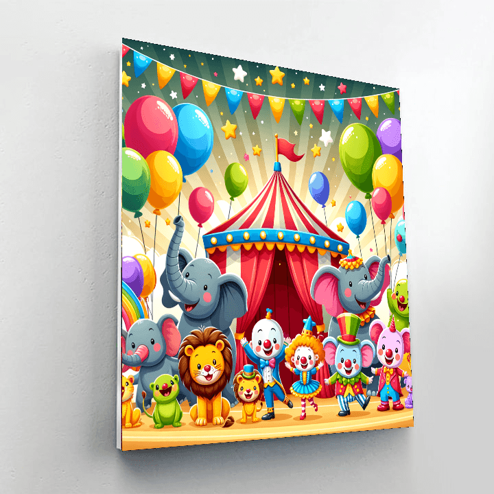 Friendly Circus Animals Paint By Numbers Kits