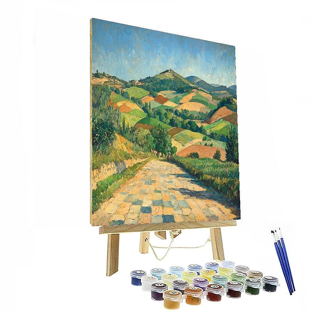Paul Cézanne Inspired Cascading Hillside Hues  DIY Paint By Numbers
