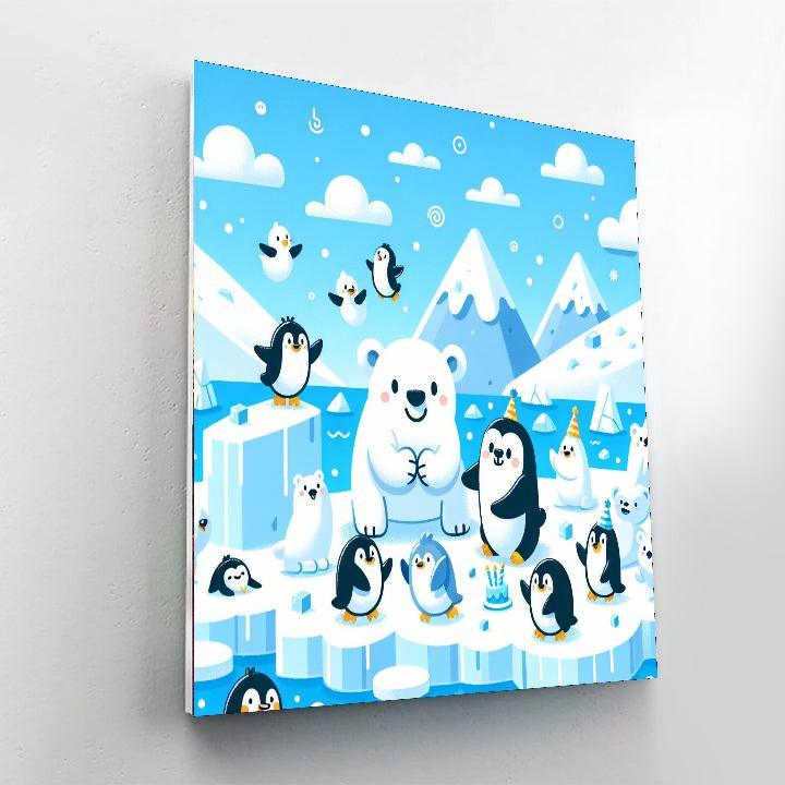 Arctic Friends Ice Party Painting By Numbers Kit