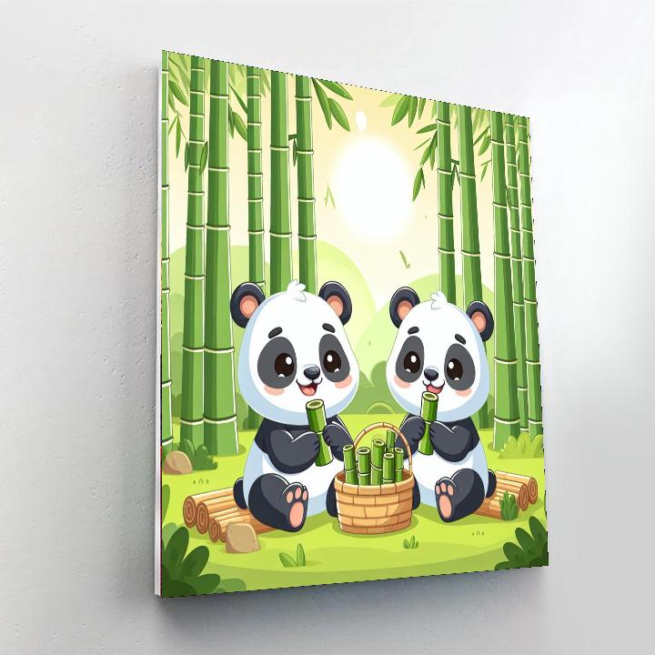 Panda Picnic Pals Number Painting