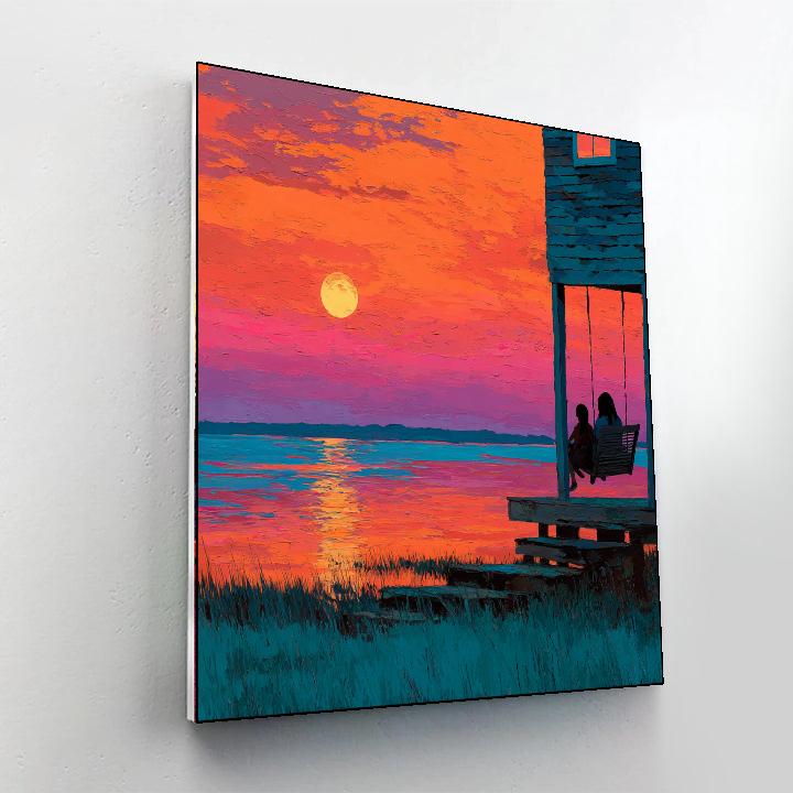 Evening Glow Of Togetherness Painting Number Kit