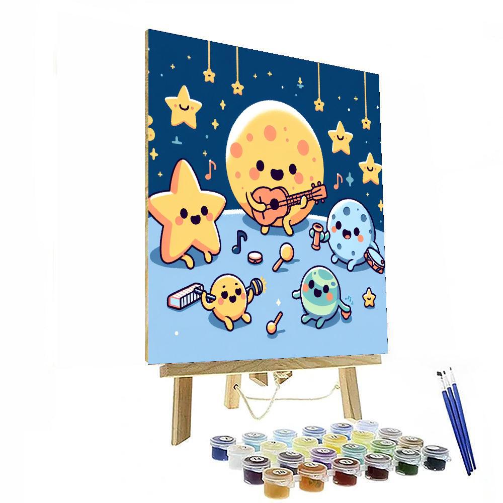 Merry Moonlit Music Paint By Numbers Art