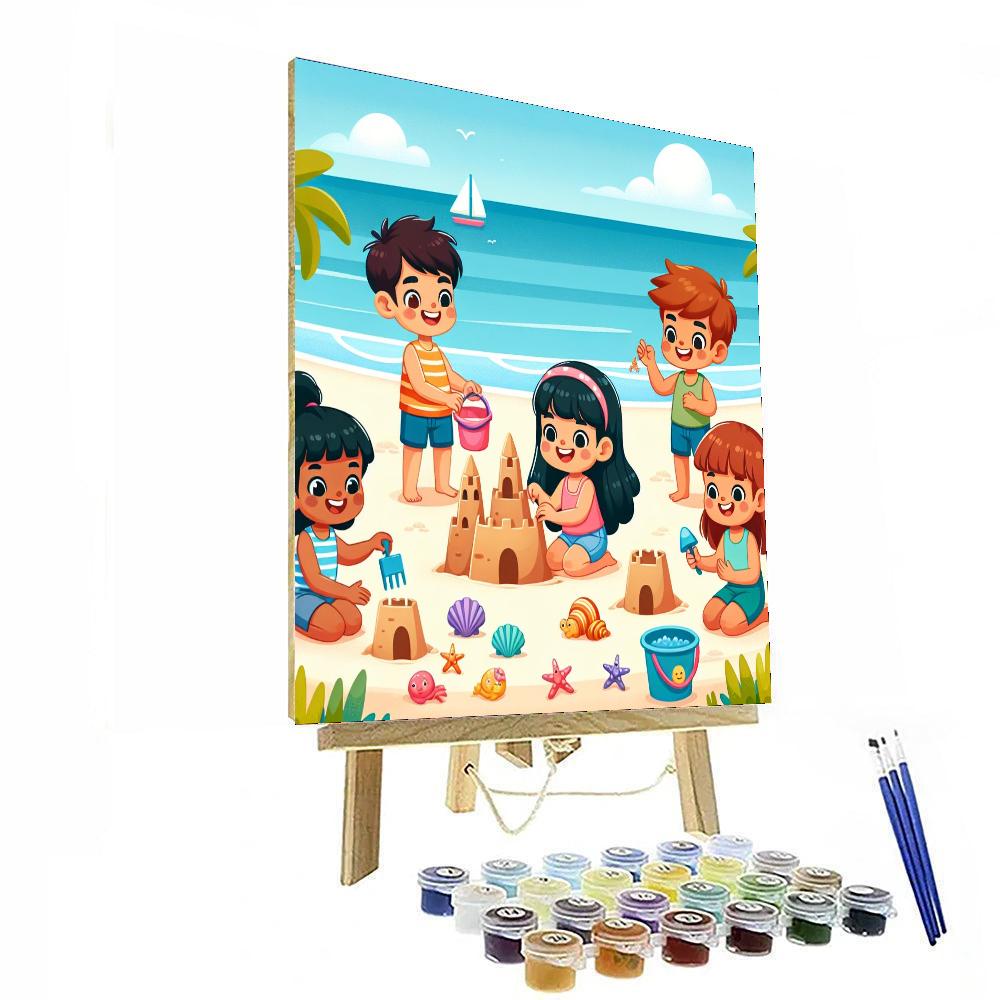 Joyful Seaside Getaway Painting Number Kit