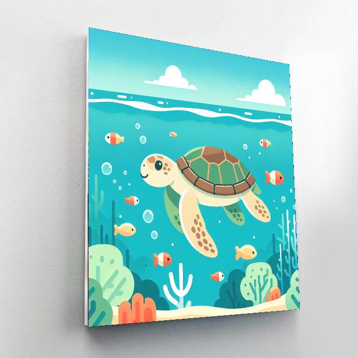 Sea Turtle Journey Numbered Painting Kits