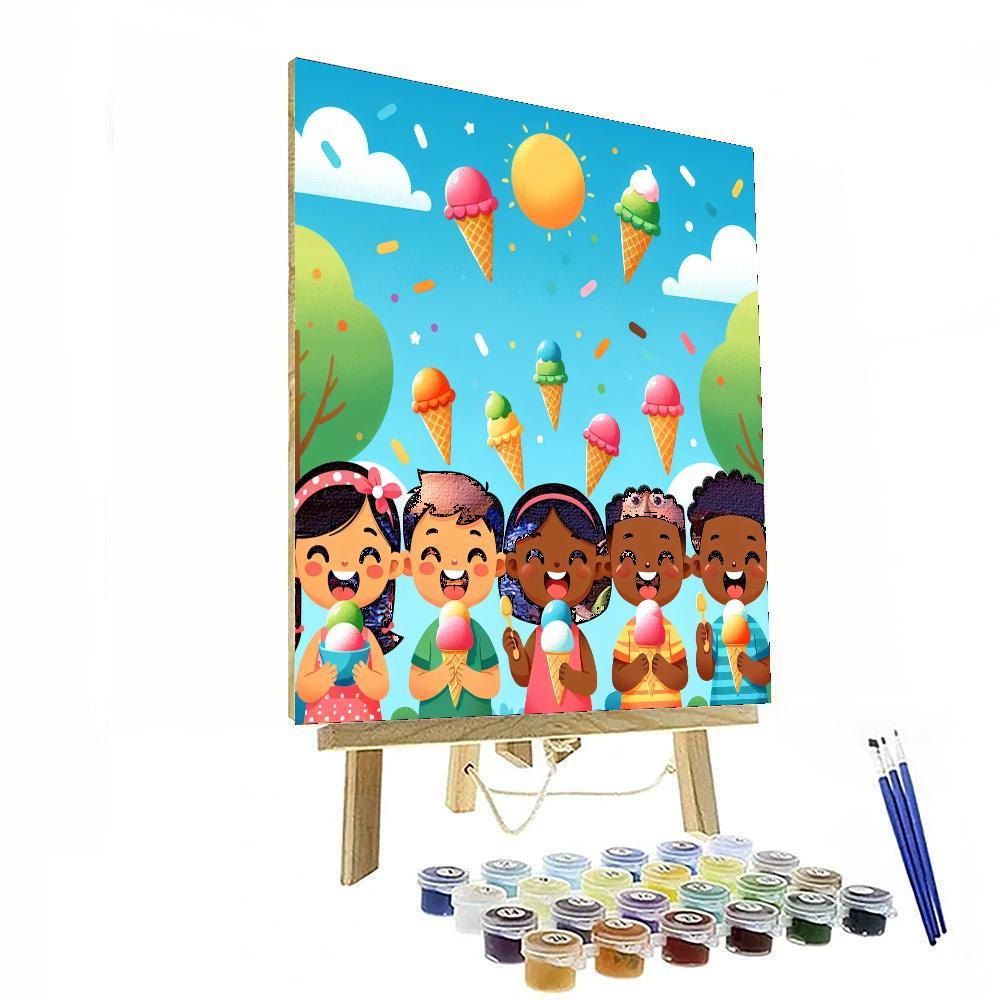 Delightful Ice Cream Party Paint By Numbers Kits