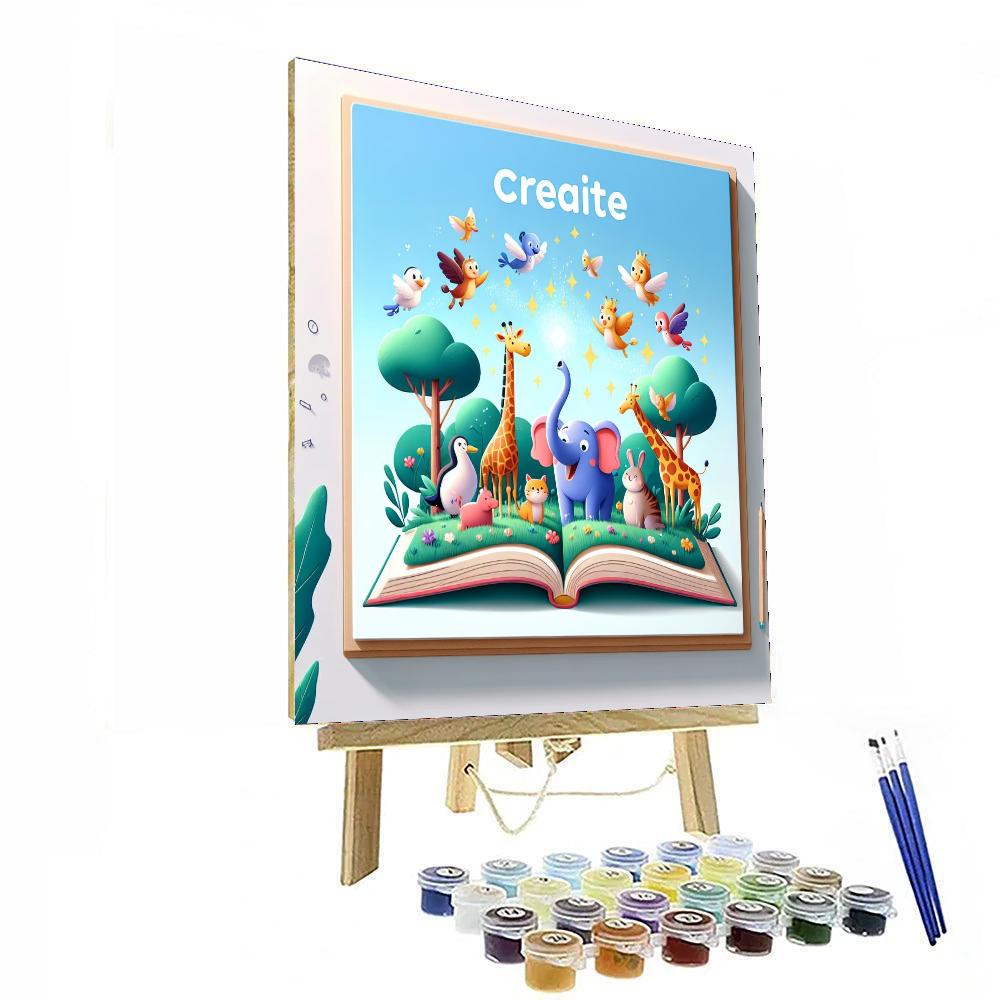 Safari Storybook Paint By Numbers Art