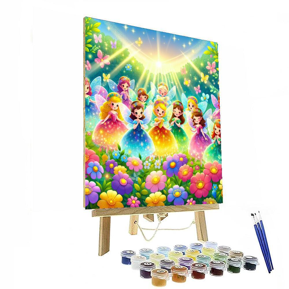 Lovely Little Garden Fairies Painting By Numbers Kit