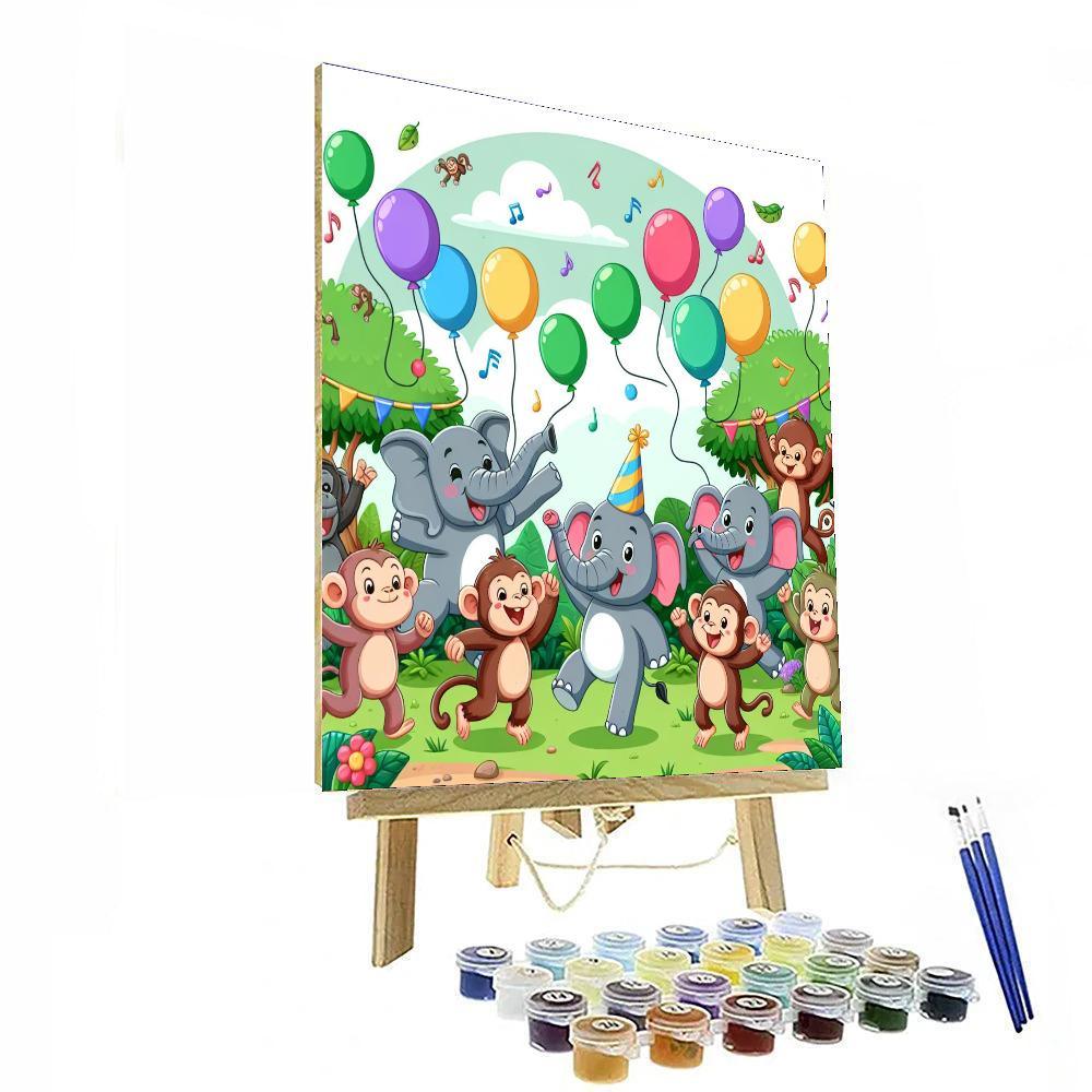 Jungle Animal Party DIY Paint By Numbers