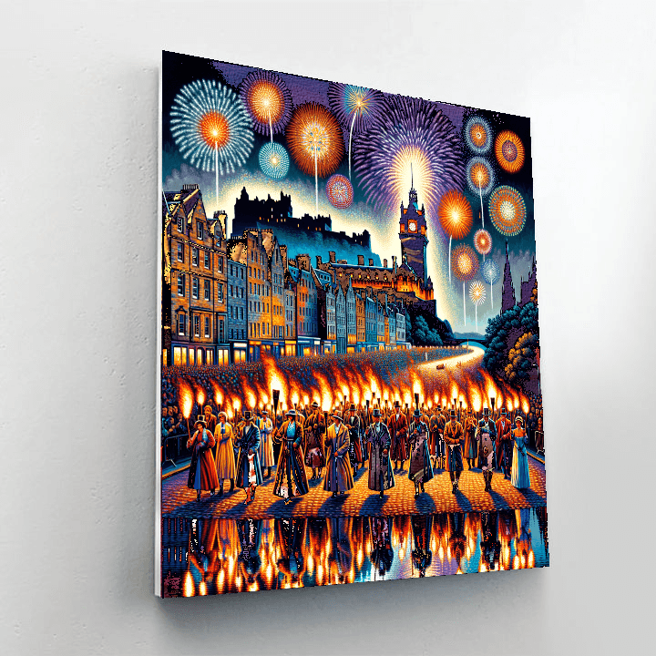 Hogmanay Festival - Edinburgh, Scotland Number Painting