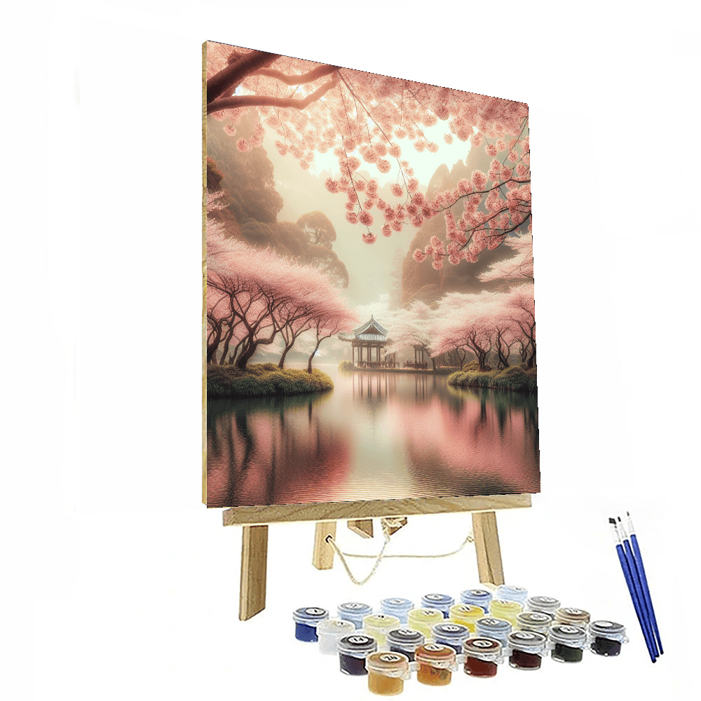 Serene Cherry Blossom Garden - DIY Painting By Numbers Kit – Artistry Rack