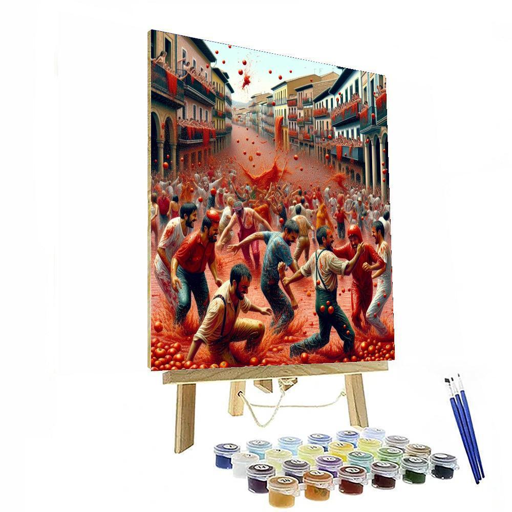 Tomatina Festival - Buñol Number Painting