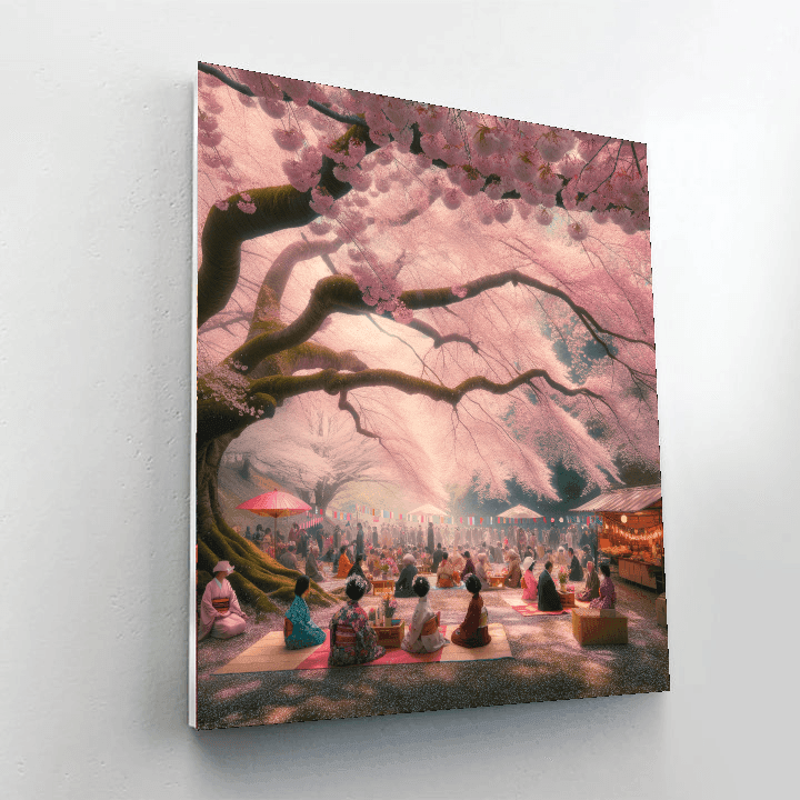 Cherry Blossom Festival - Japan Paint By Numbers Art