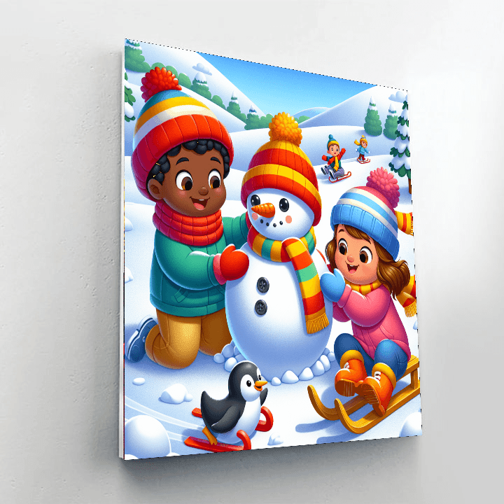 Adventures In The Snow Number Painting