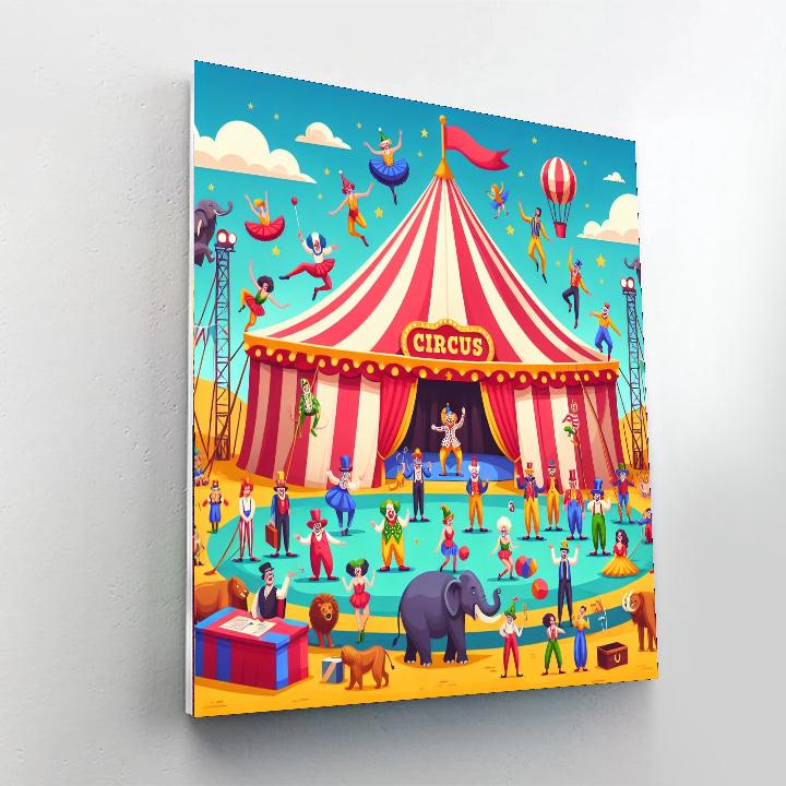 Circus Spectacle Delight Painting Number Kit