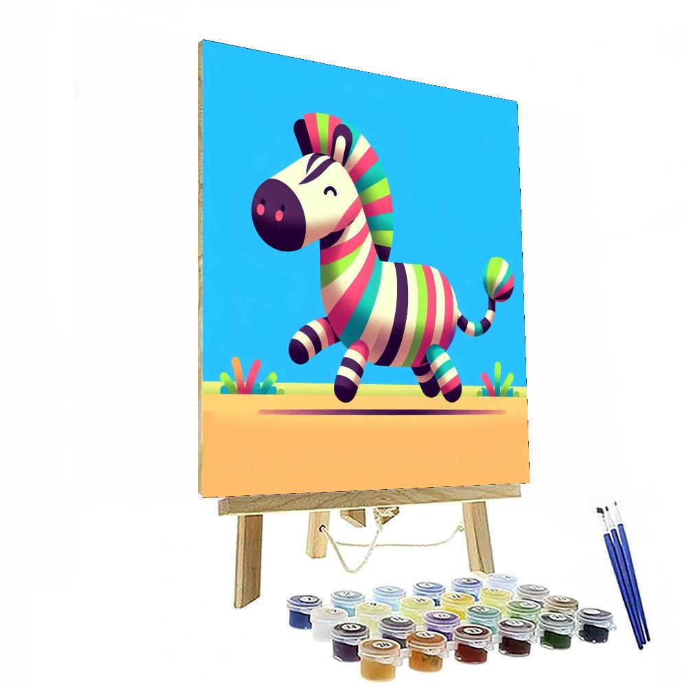 Wacky Zebra Paint By Color