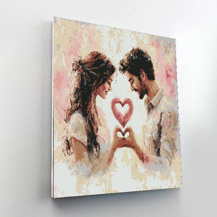 Hearts Entwined Number Painting