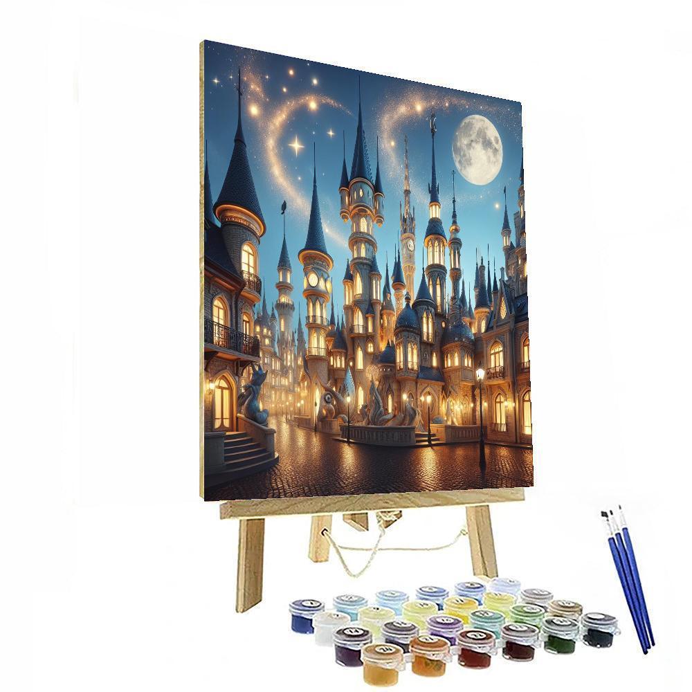 Midnight Fantasy Cityscape Number Painting