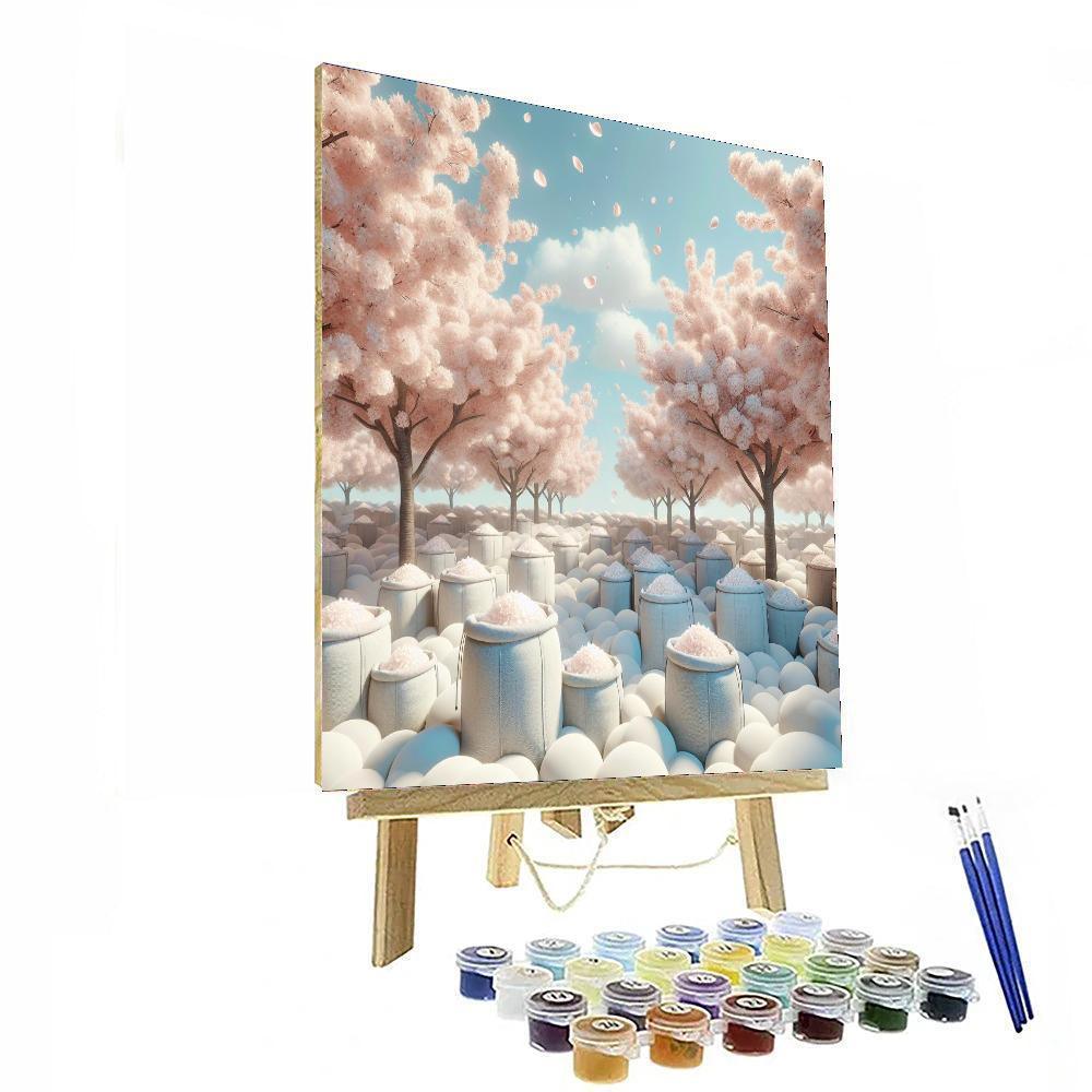 Serenity In The Cherry Blossoms Painting Number Kit