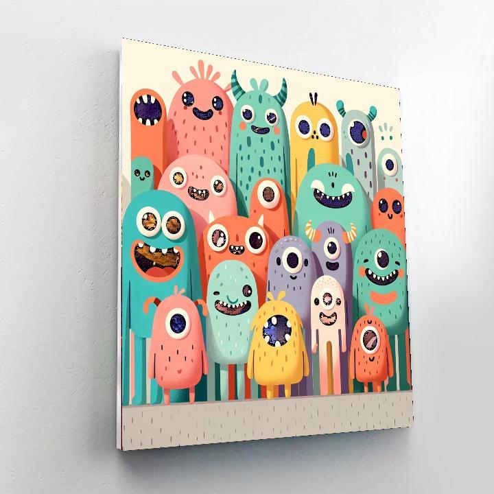 Friendly Monster Mania Paint By Numbers Kits