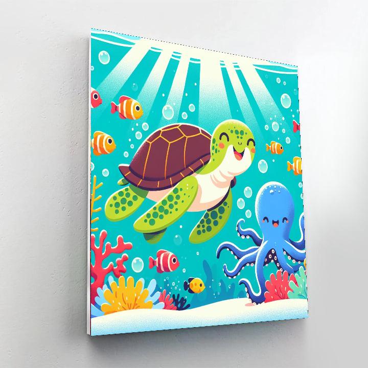 Sea Life Exploration Painting Number Kit