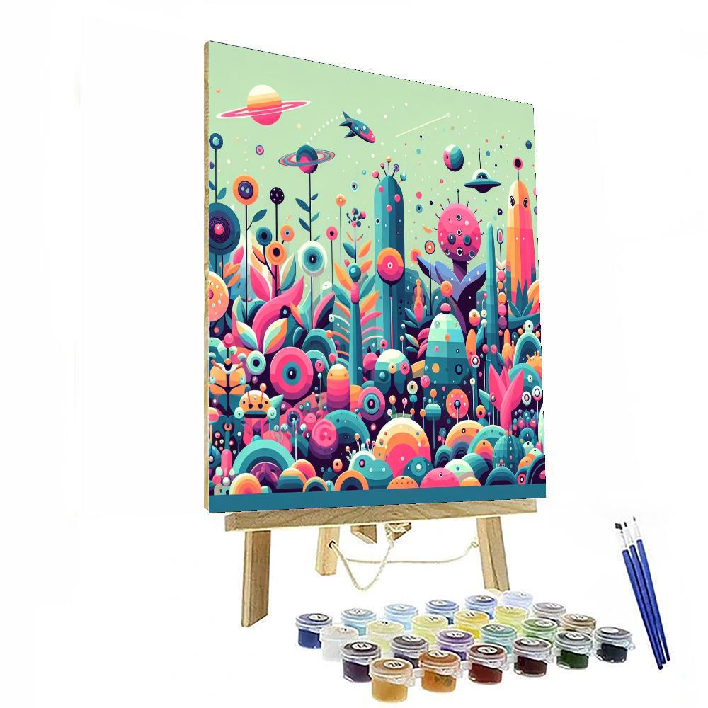 Sci-fi Alien Garden Paint By Number