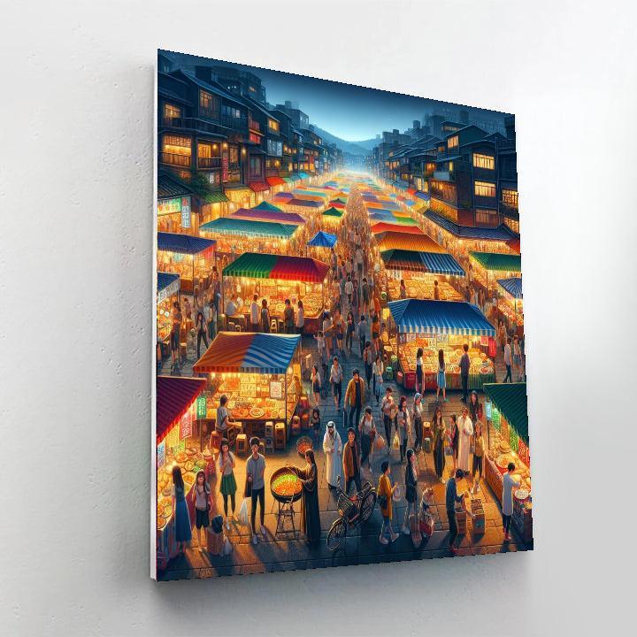 Taipei Night Market Festival - Taiwan Numbered Painting Kits