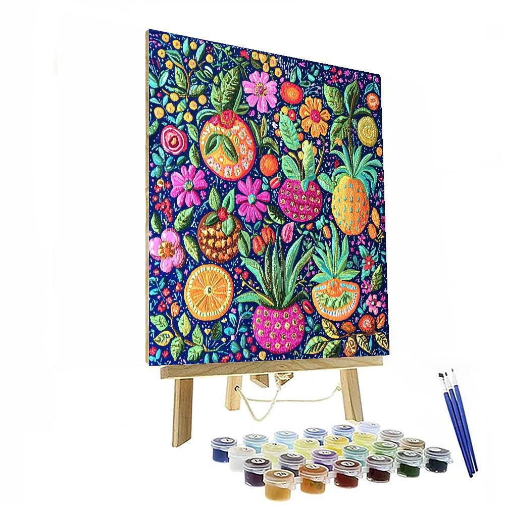 Frida Kahlo Inspired Visions Of Abundance  Paint By Numbers Art