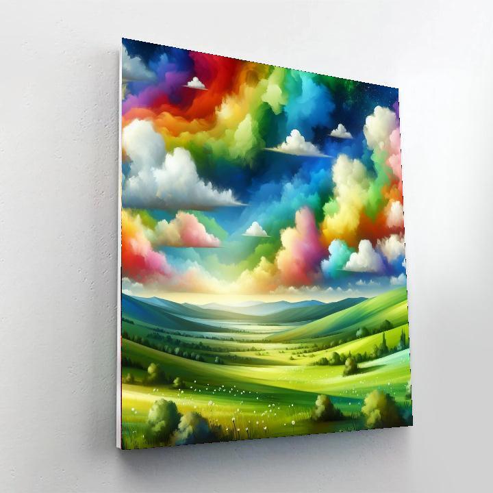 Dreamy Rainbow Sky Paint By Numbers Art