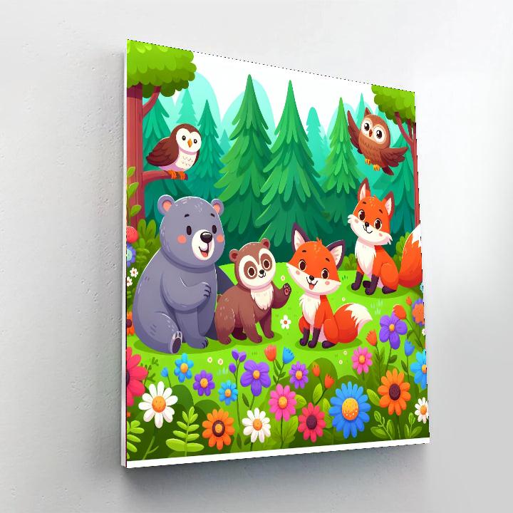 Creative Forest Friends Painting Number Kit