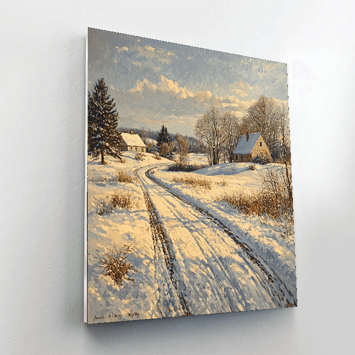 Andrew Wyeth Inspired Winter Solitude  DIY Paint By Numbers