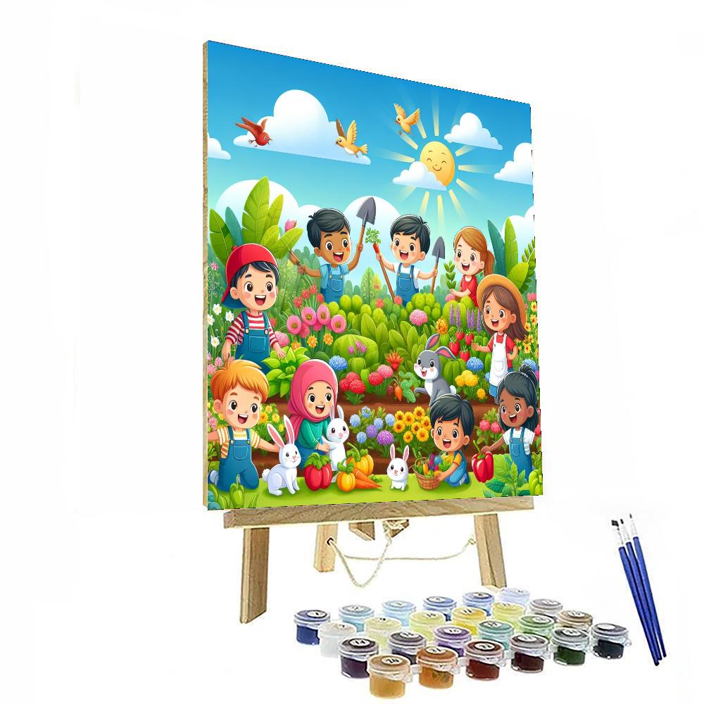 Gardening With Friends Number Painting