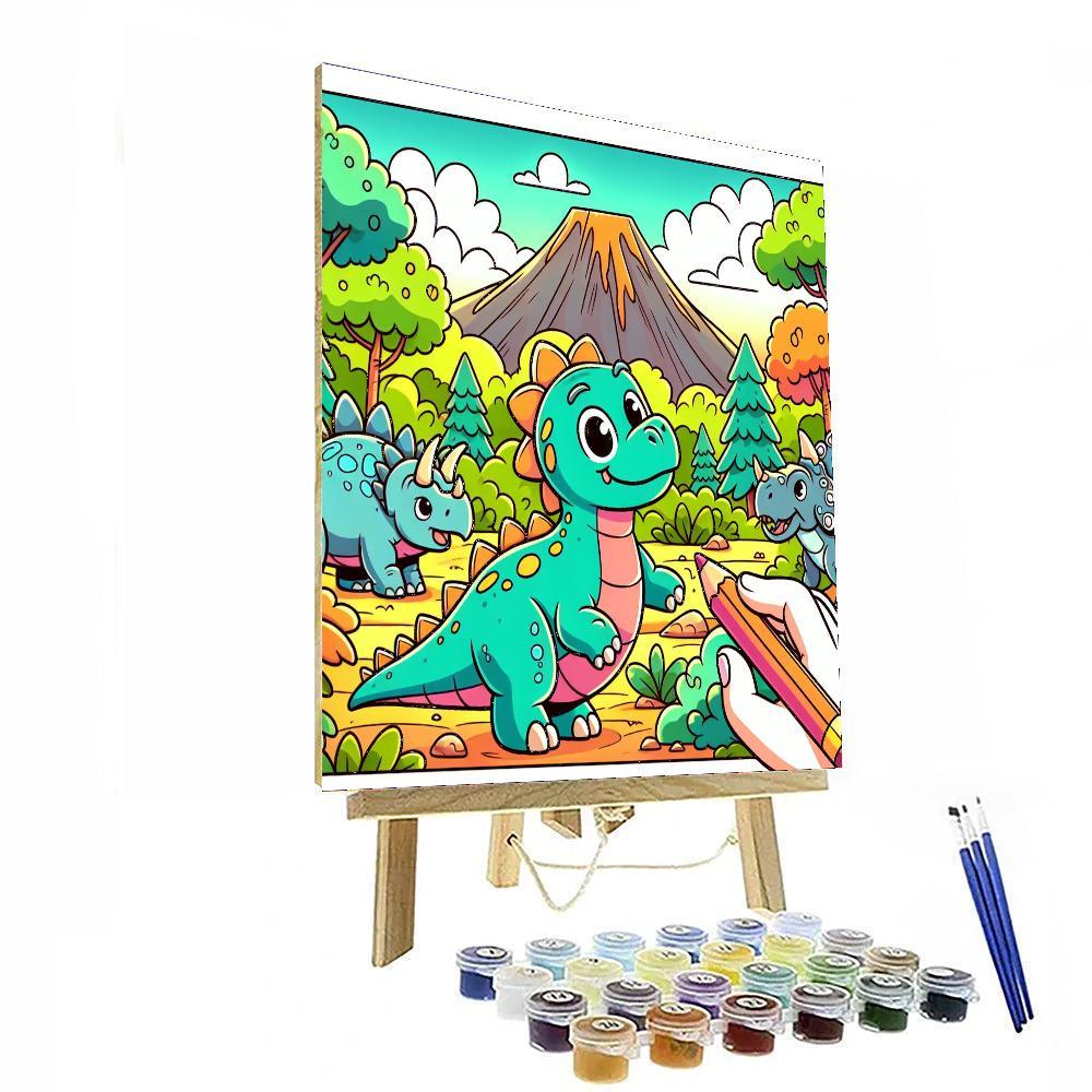 Dinosaur Kingdom Exploration Numbered Painting Kits