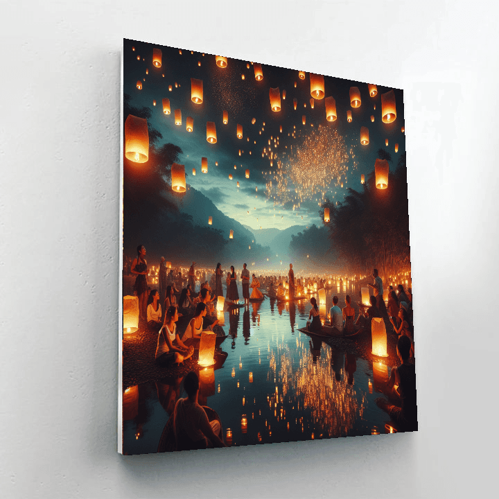 Yee Peng Lantern Festival - Thailand Paint By Numbers