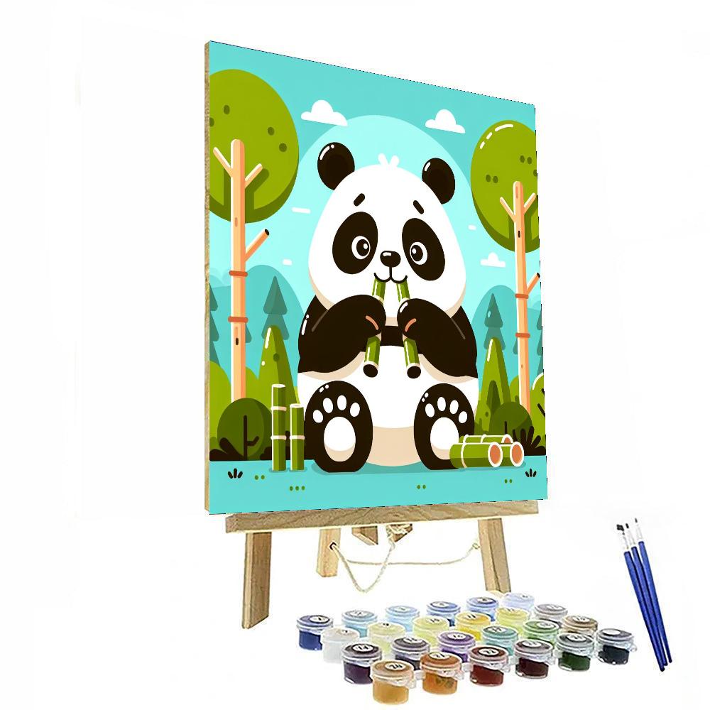 Giant Panda Paradise Paint By Numbers Art