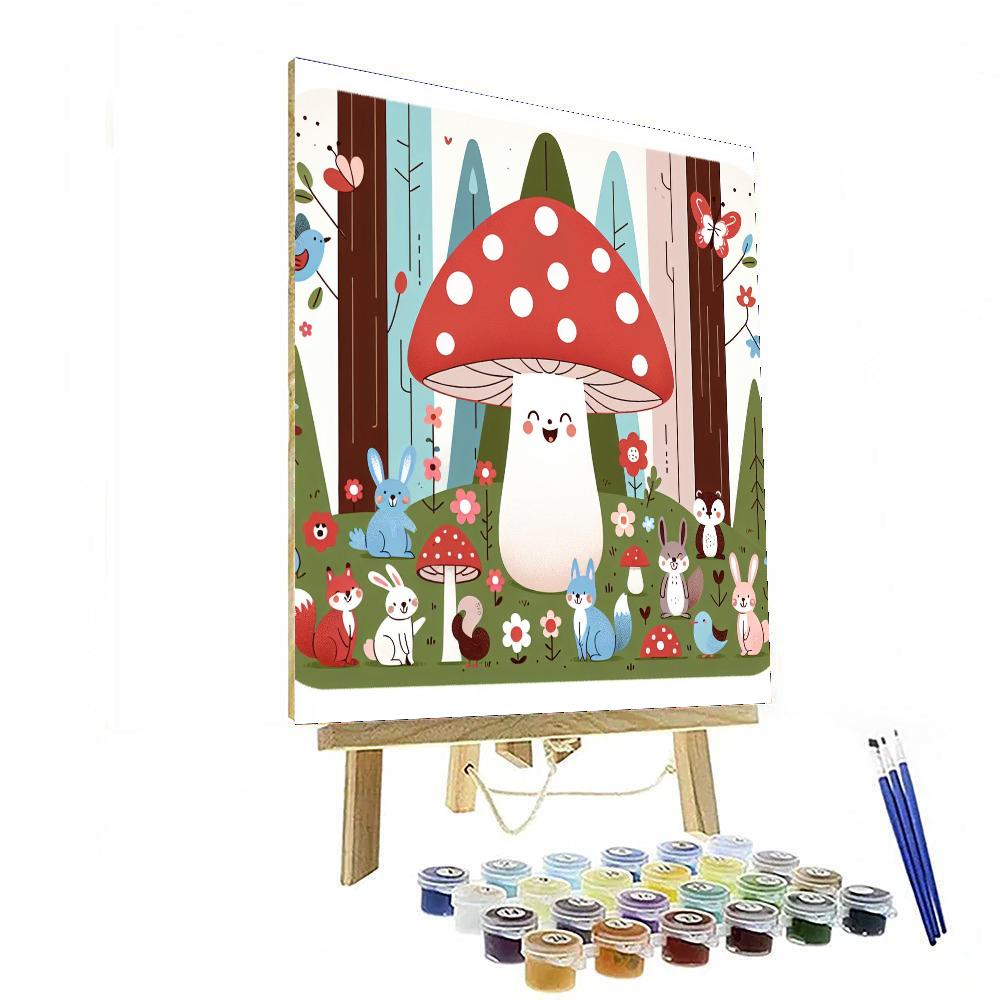 Happy Toadstool Numbered Painting Kits