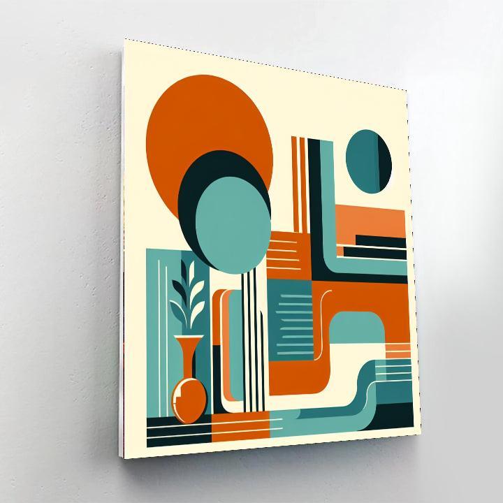 Mid-century Abstract Wall Art Paint By Number