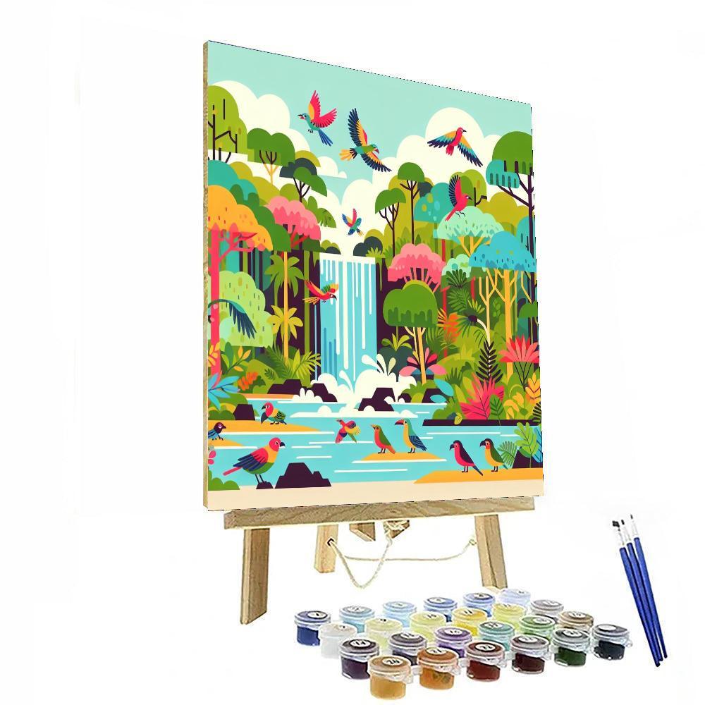 Rainforest Rain Dance Painting Number Kit