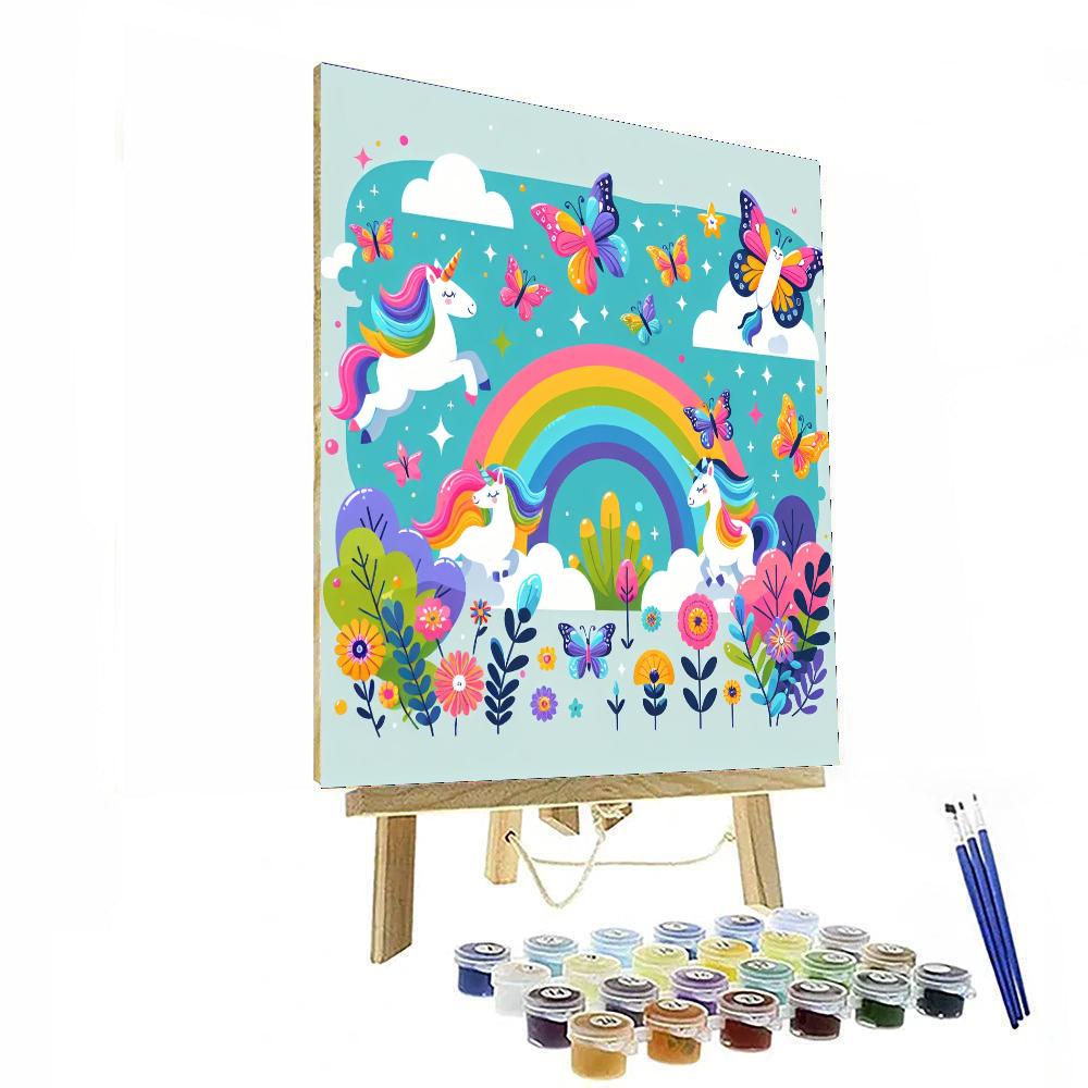 Radiant Rainbow Realm Painting By Numbers Kit