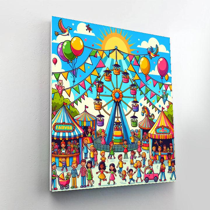 Fun Fairground Fun Paint By Numbers Art