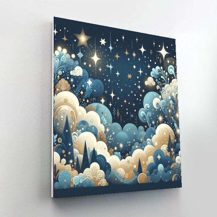 Enchanted Starry Night Paint By Color