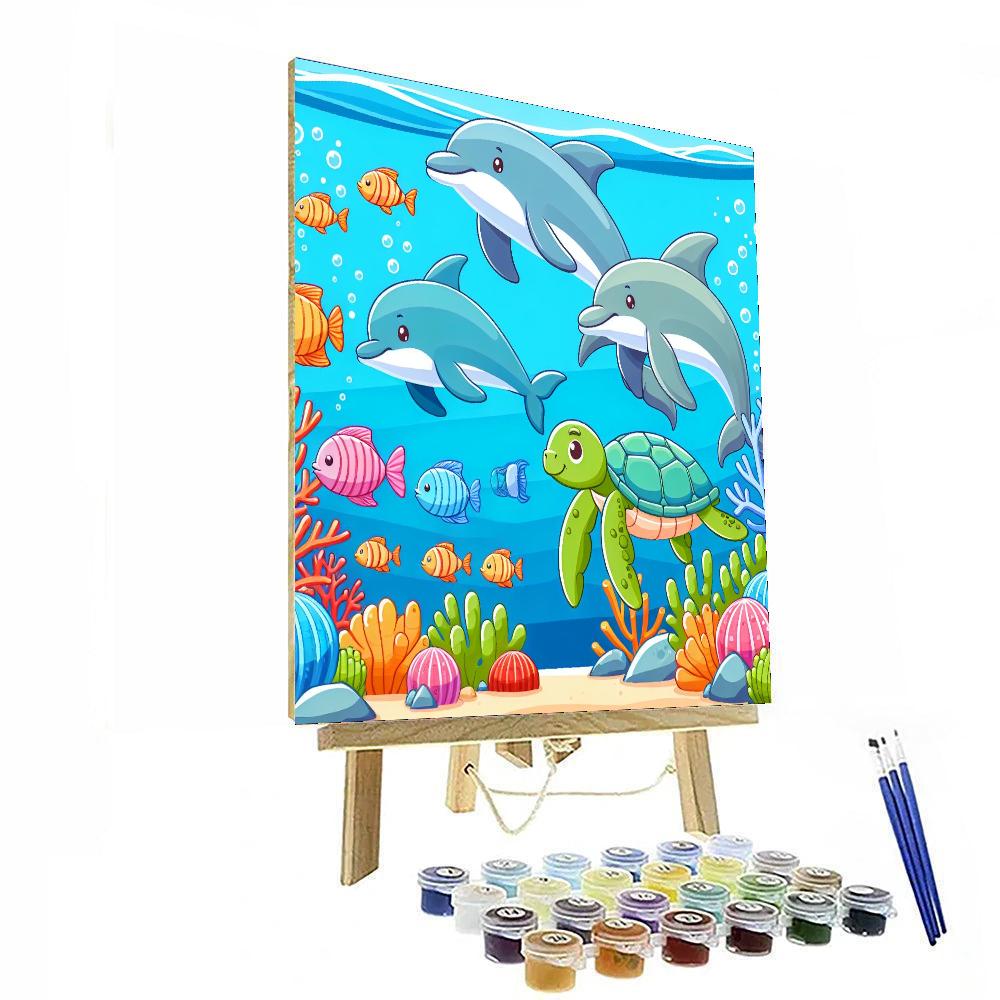 Underwater Adventures With Sea Life Numbered Painting Kits