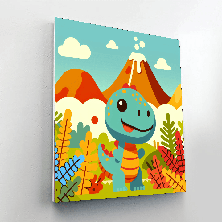 Cute Baby Dinosaur Paint By Numbers