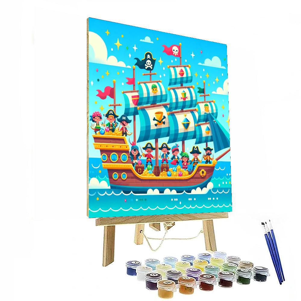 Happy Pirate Ship Numbered Painting Kits