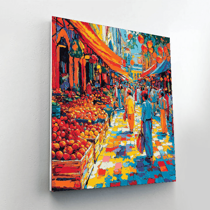 Sonia Delaunay Inspired Lively Bazaar Melody  Paint By Color